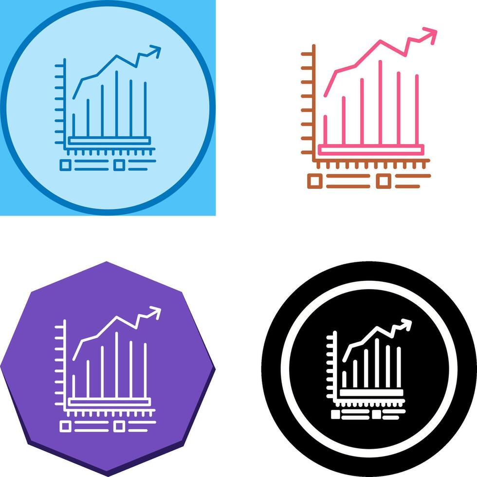 Bar Chart Icon Design vector