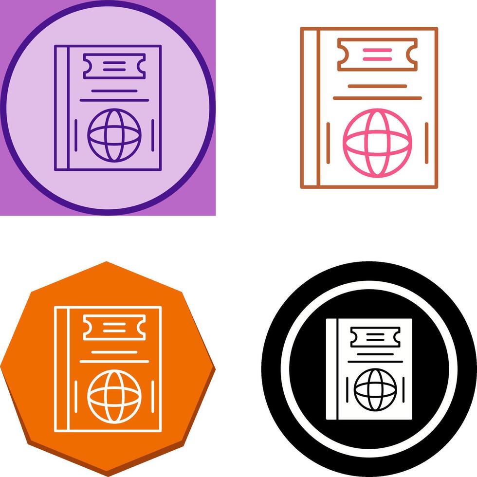 Passport Icon Design vector