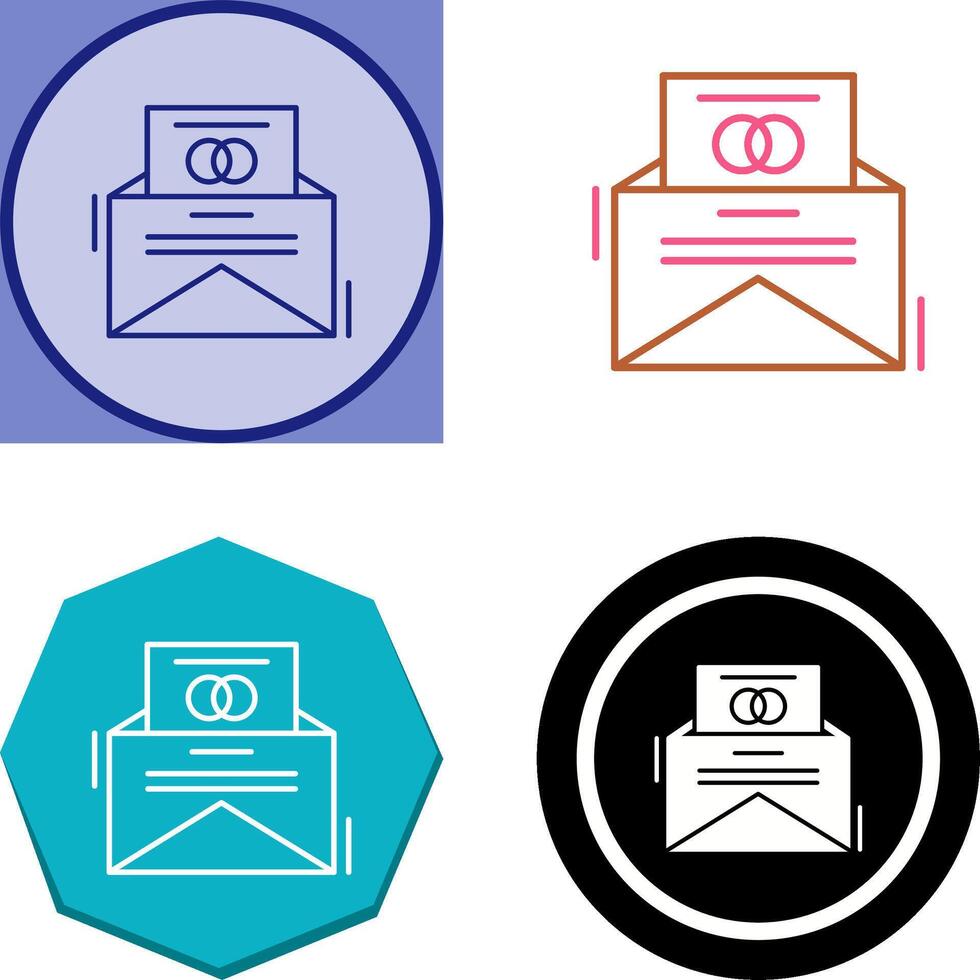 Invitation Card Icon Design vector