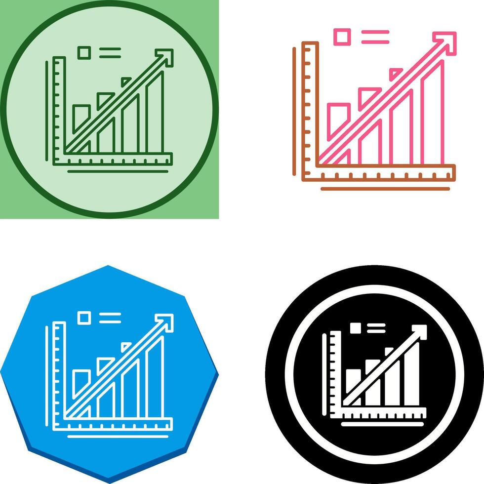 Line Graph Icon Design vector