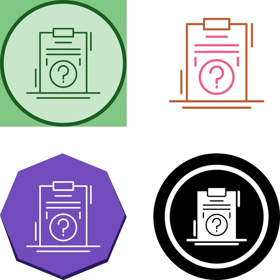 Question Icon Design vector