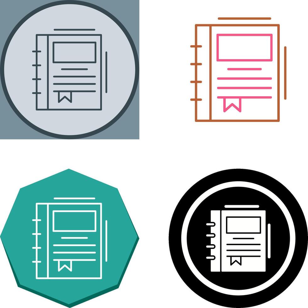 Spring Notebook Icon Design vector