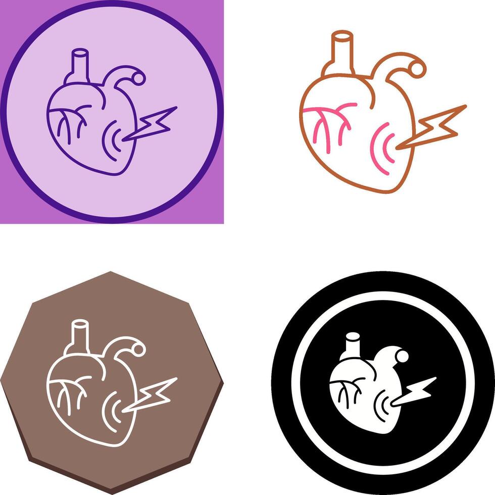 Heart Attack Icon Design vector
