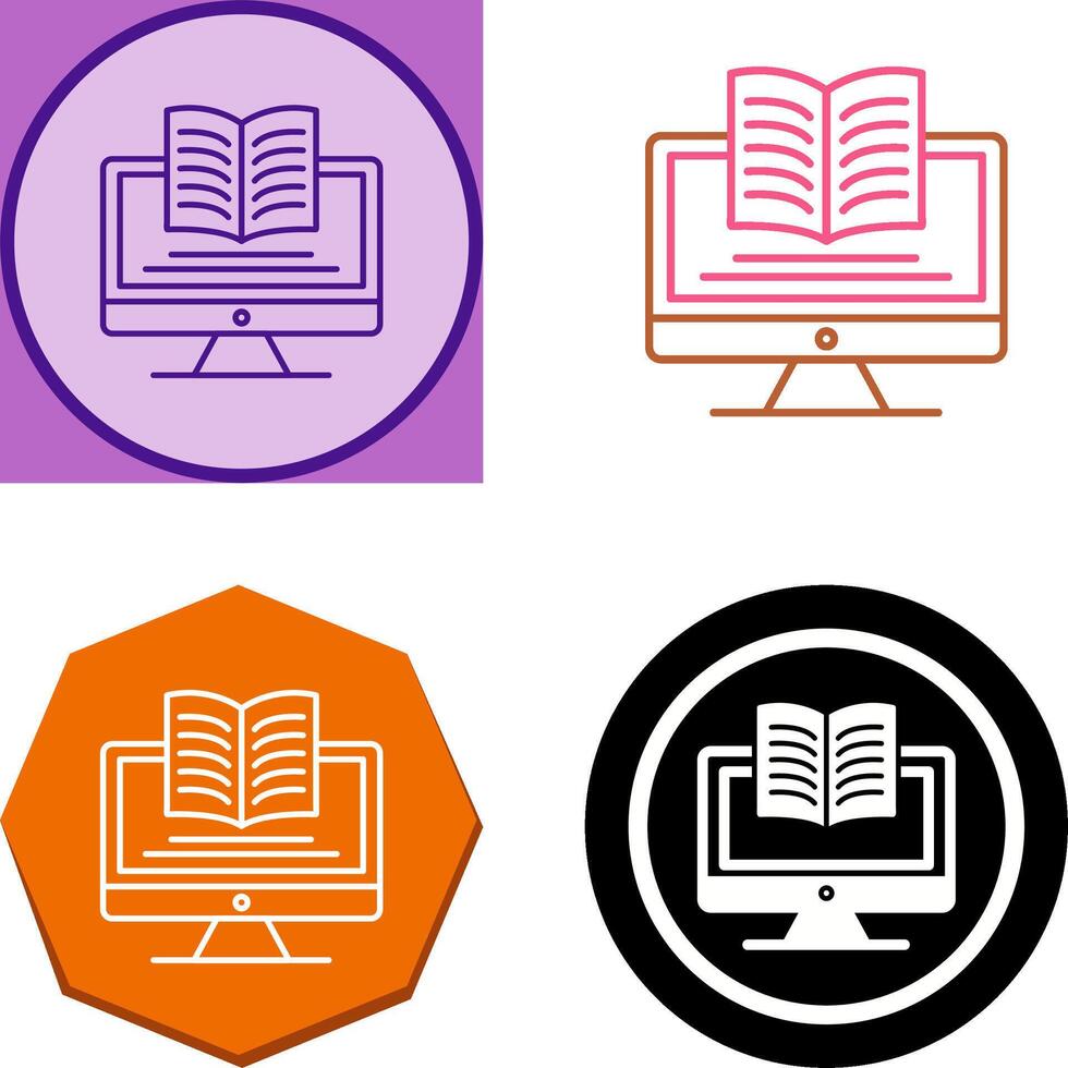 Digital Learning Icon Design vector