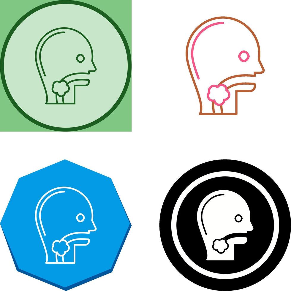 Throat Cancer Icon Design vector