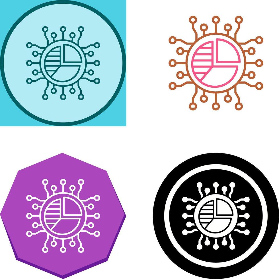Pie Chart Icon Design vector