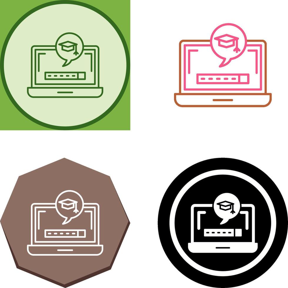 Digital Learning Icon Design vector