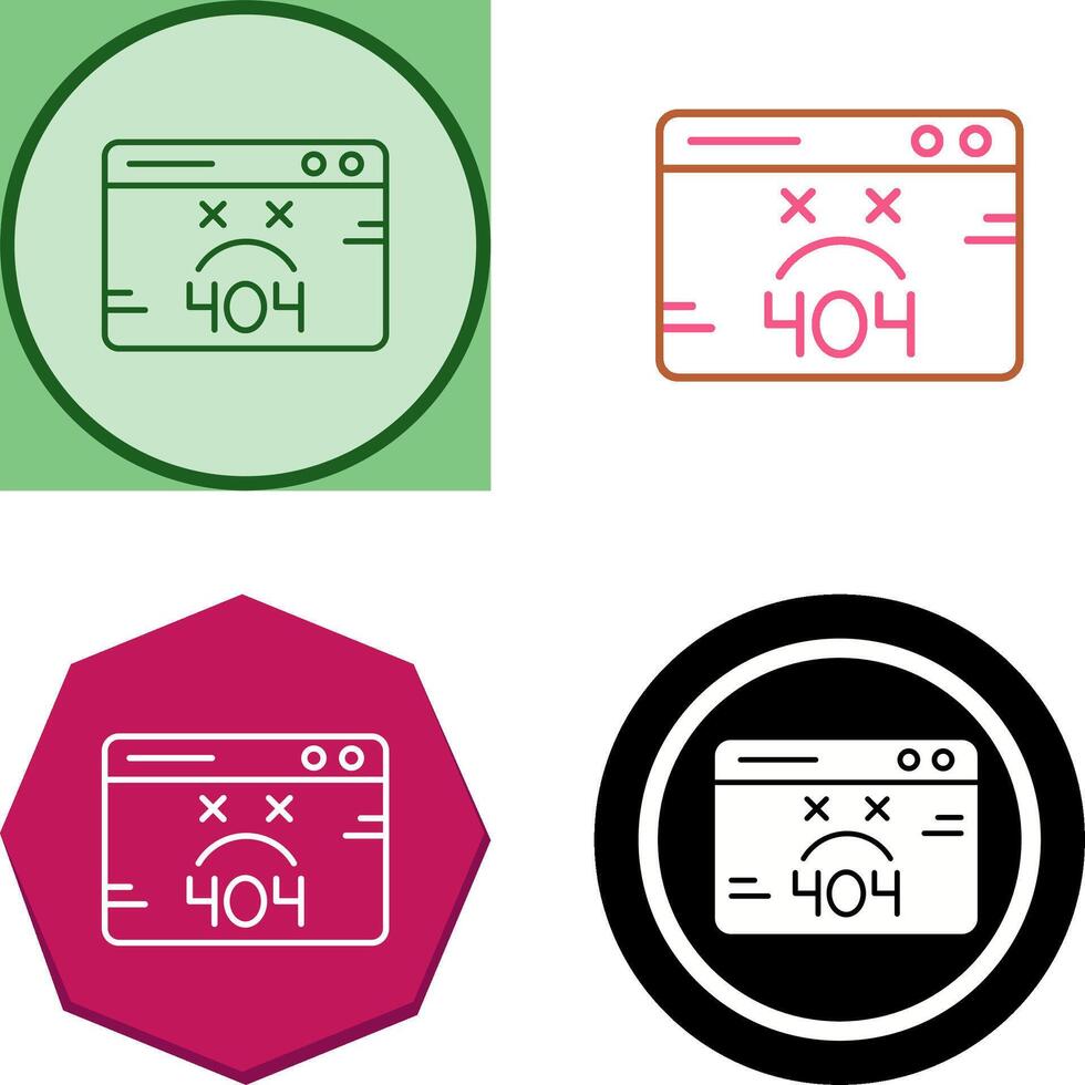 404 Error Icon Design vector