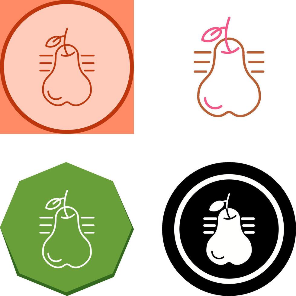 Pear Icon Design vector