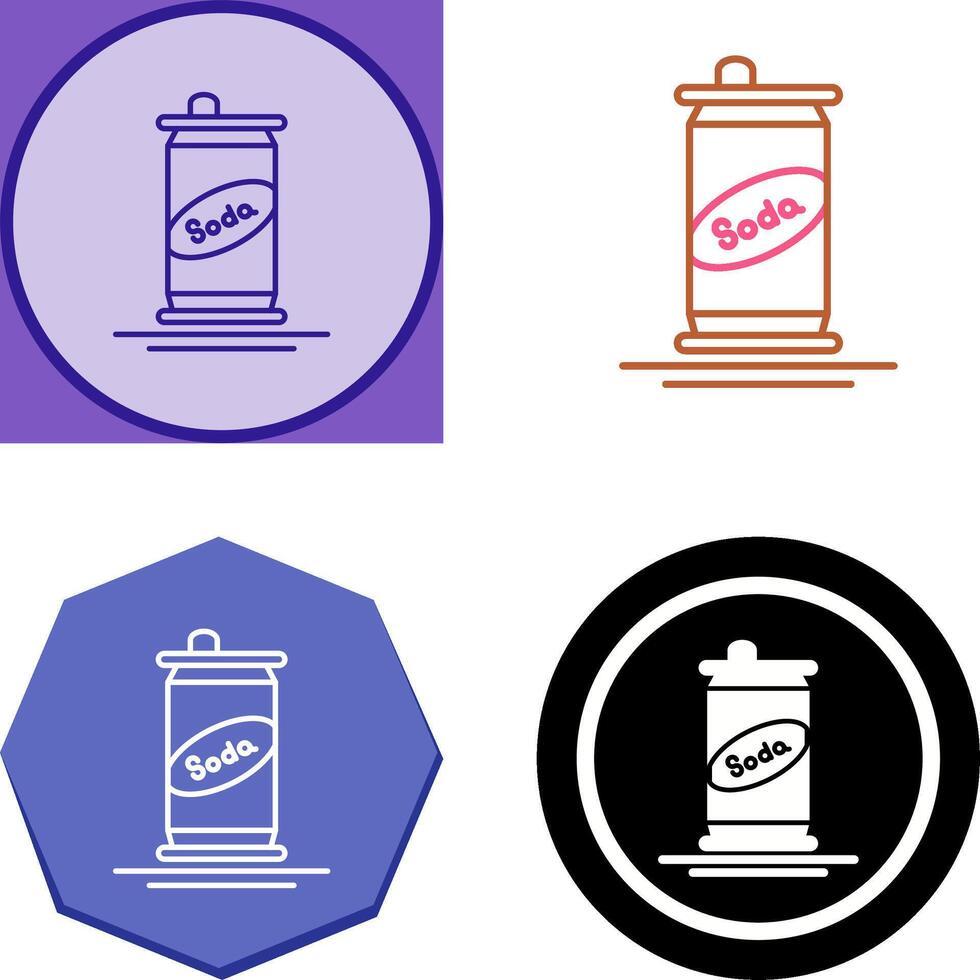 Soda Can Icon Design vector