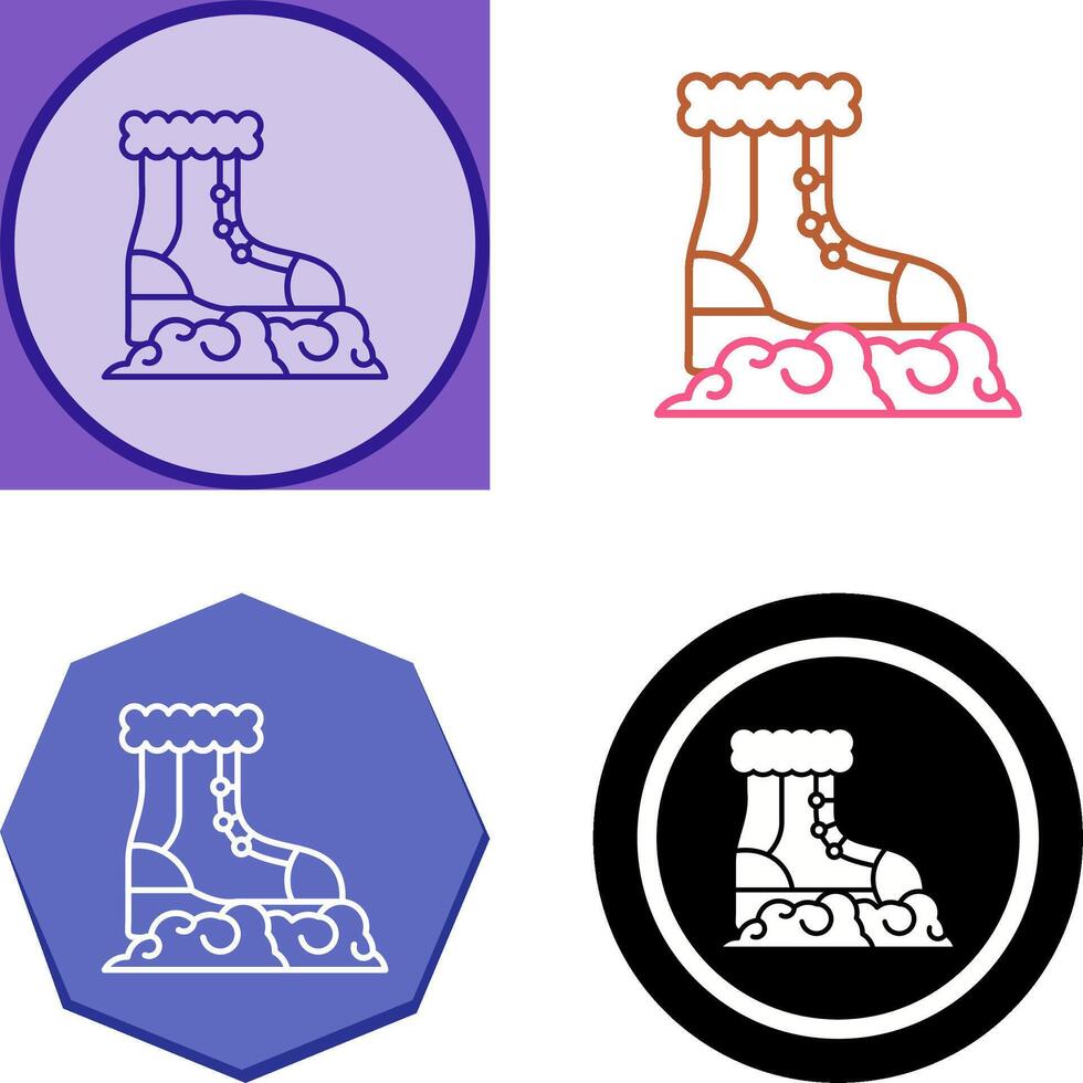Snow Boots Icon Design vector