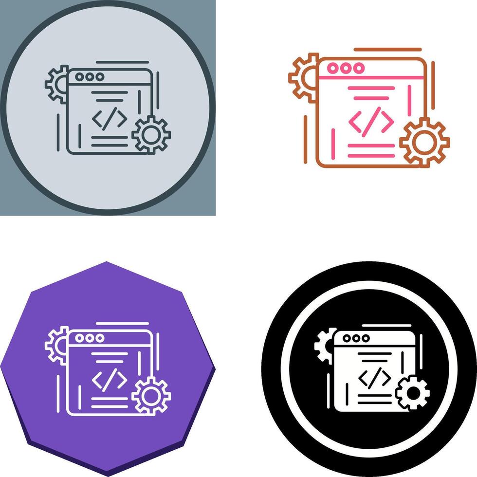 Coding Icon Design vector