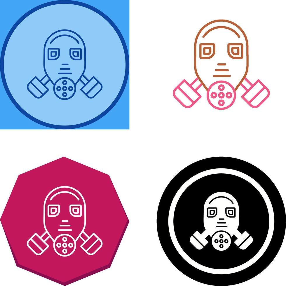 Gas Mask Icon Design vector