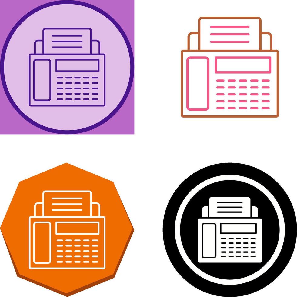 Fax Machine Icon Design vector
