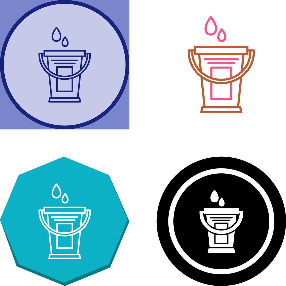 Water Bucket Icon Design vector