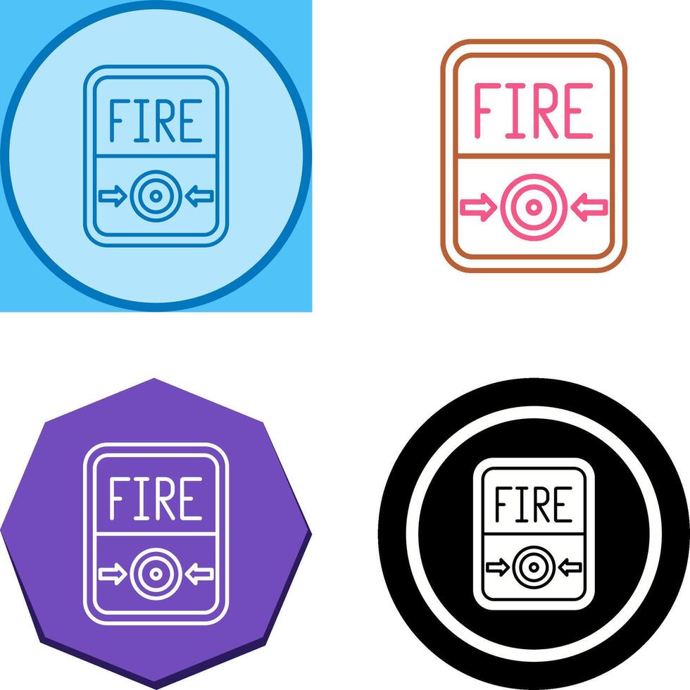 Fire Button Icon Design vector