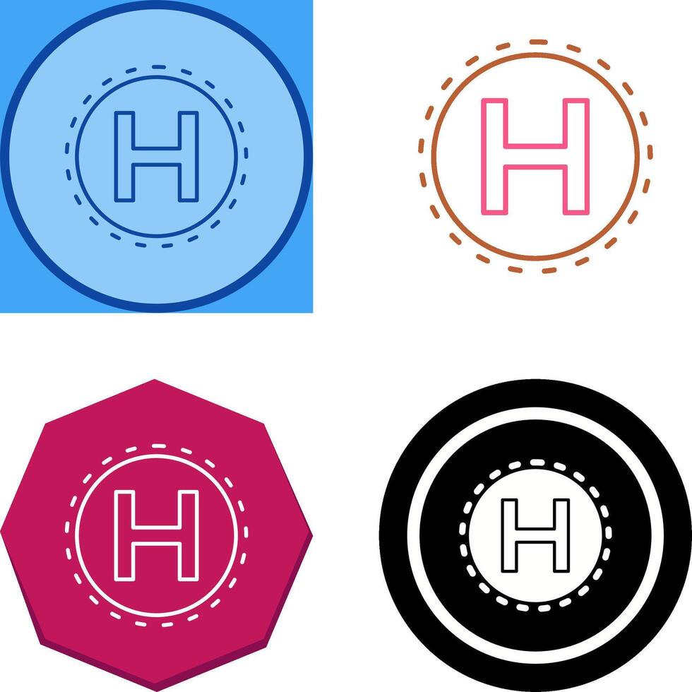 Helipad Icon Design vector