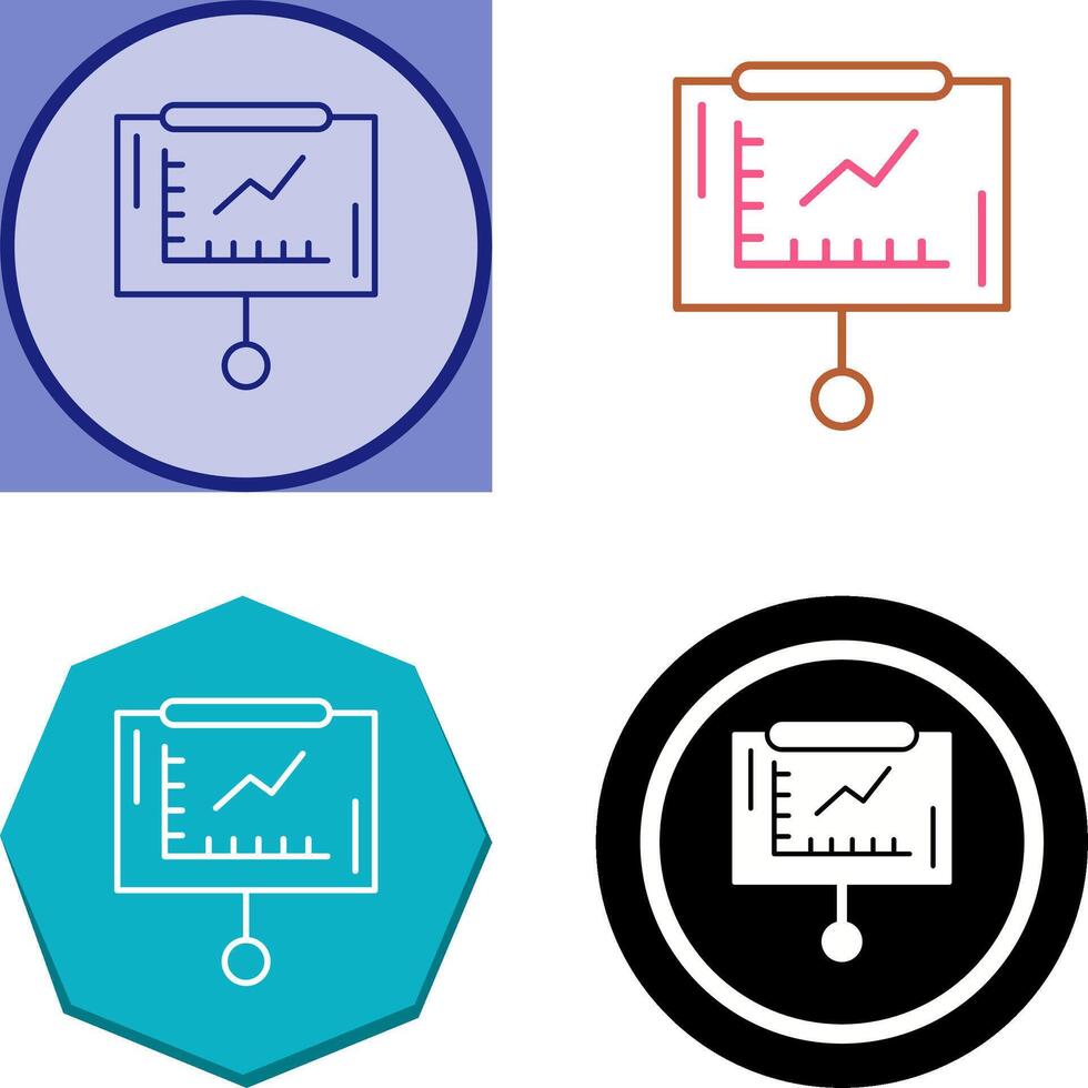 Line Graph Icon Design vector