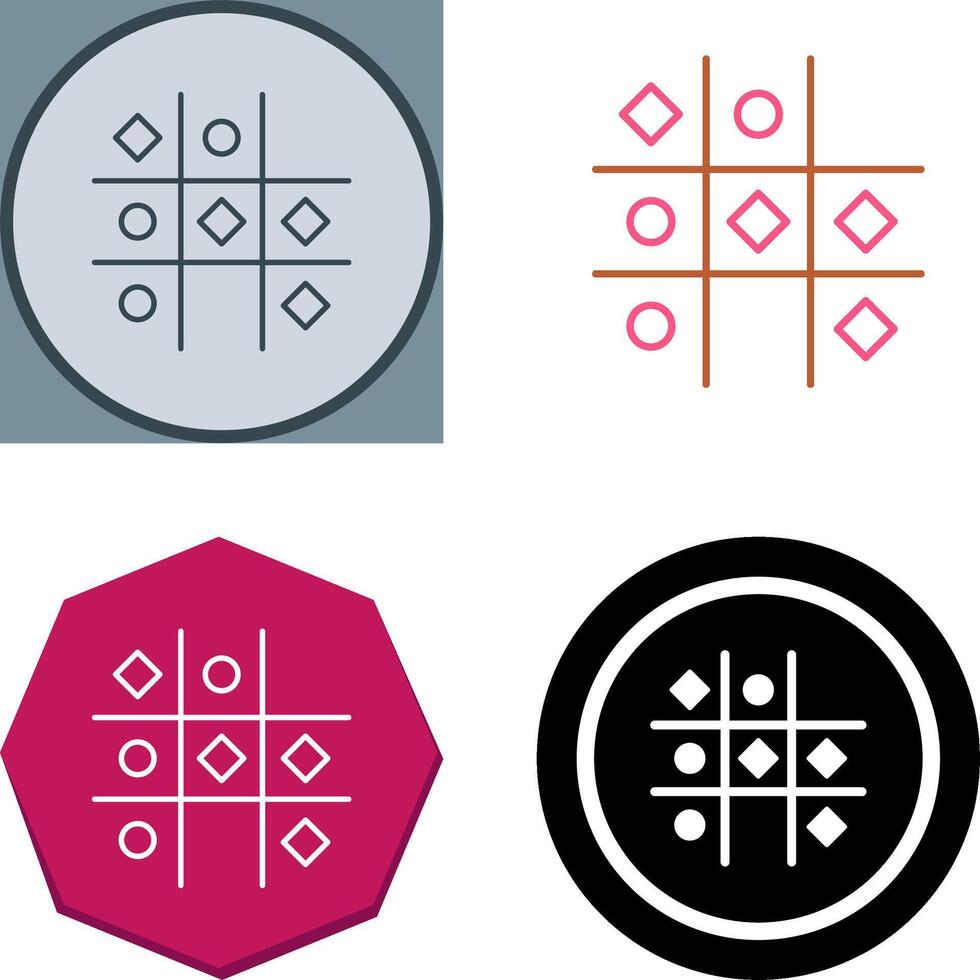 Tic Tac Toe Icon Design vector