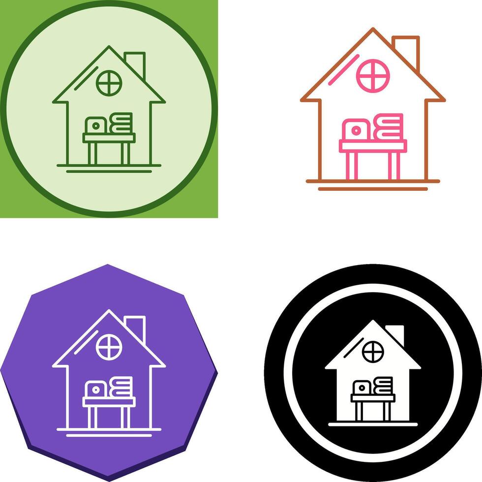 Home Work Place Icon Design vector