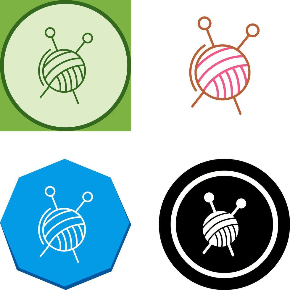 Knitting Icon Design vector