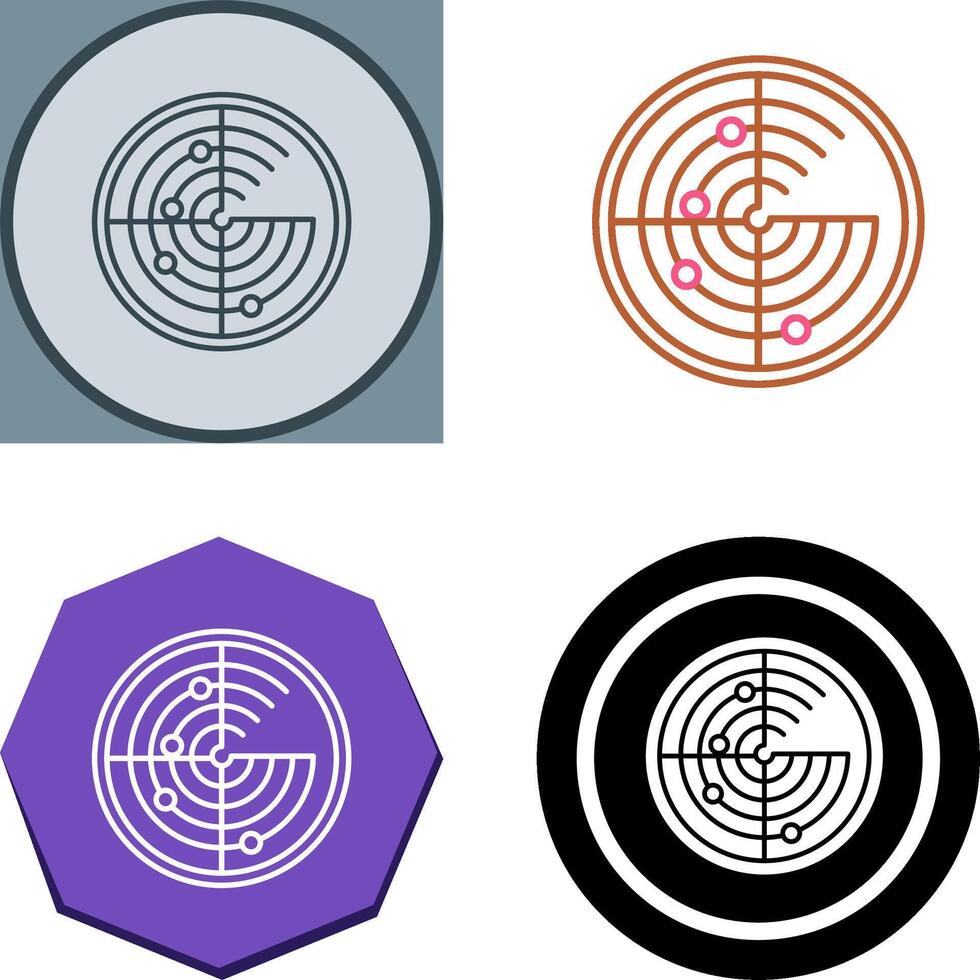 Radar Icon Design vector