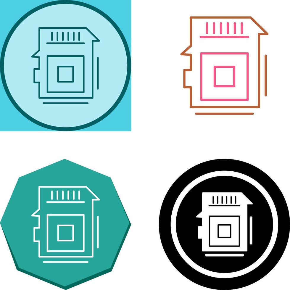 Sd Card Icon Design vector