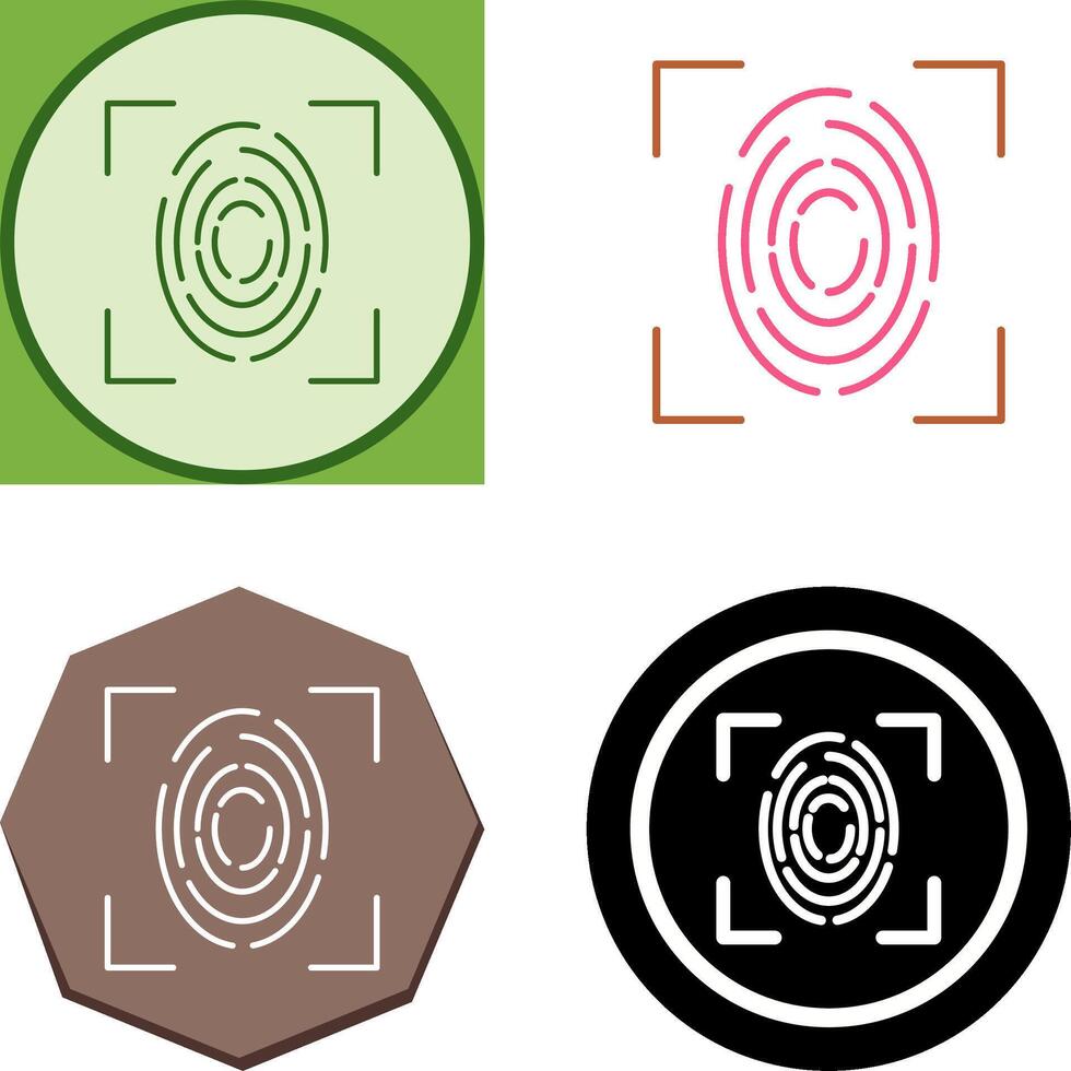 Fingerprint Icon Design vector