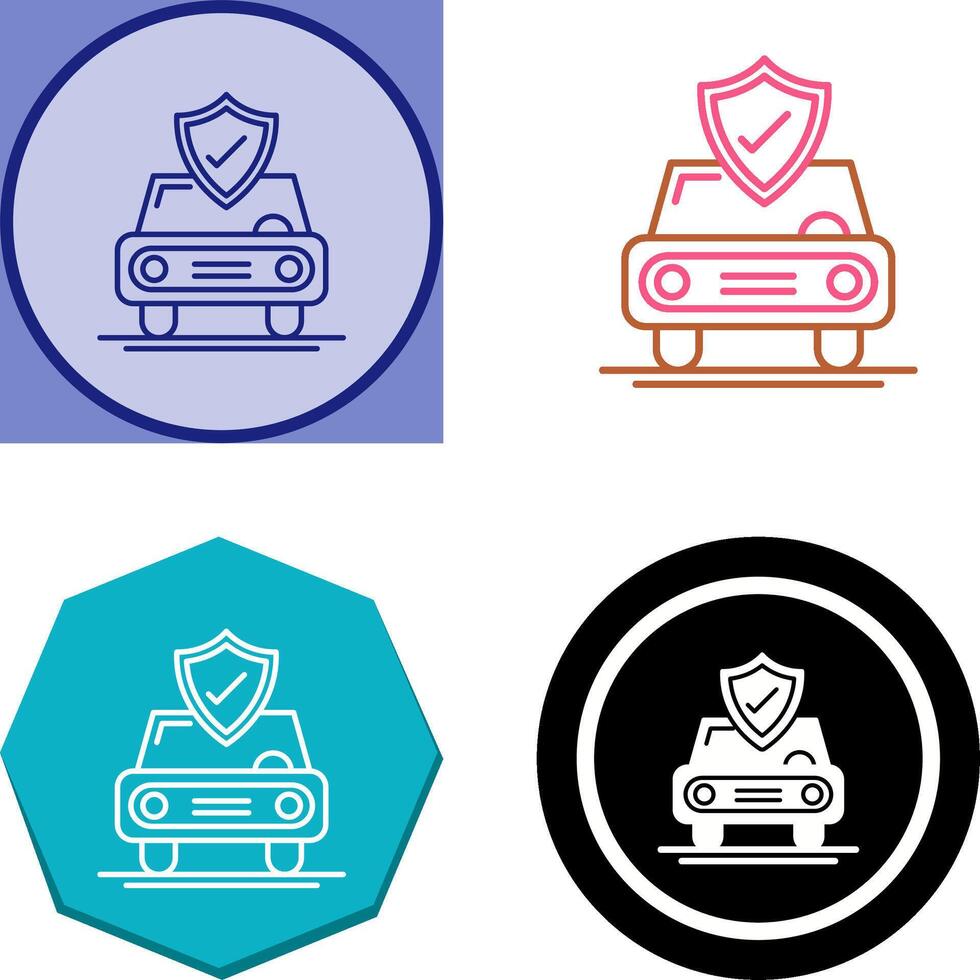 Car Protection Icon Design vector