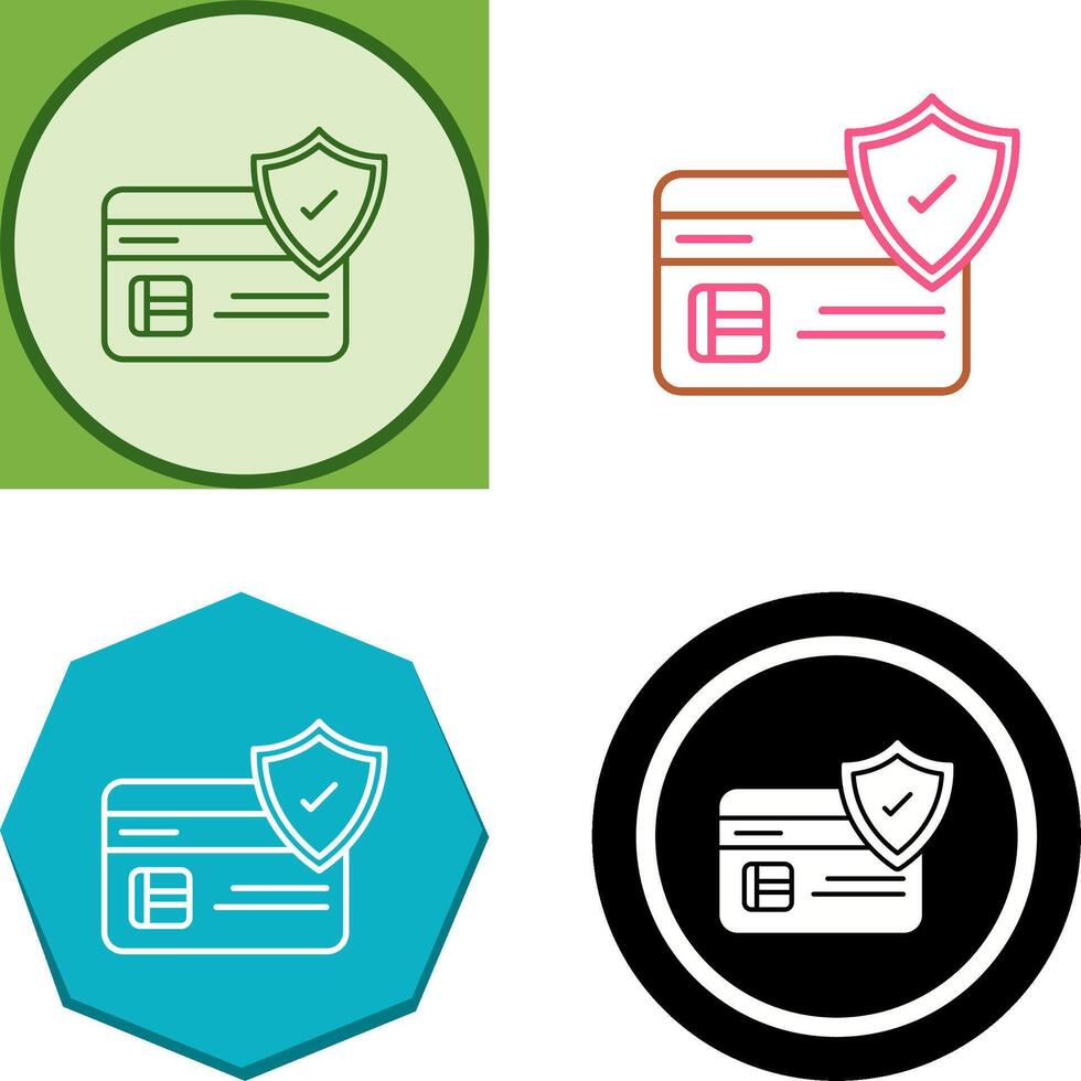 Card Protection Icon Design vector