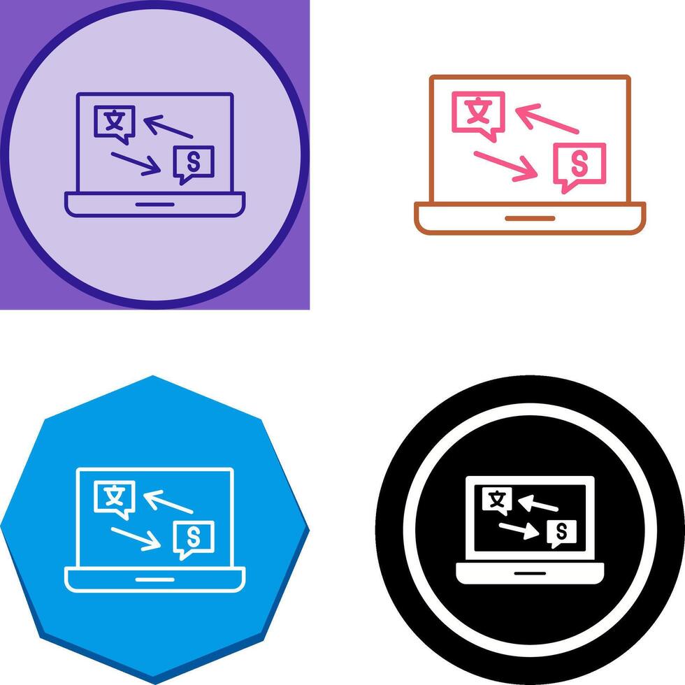Translator Icon Design vector