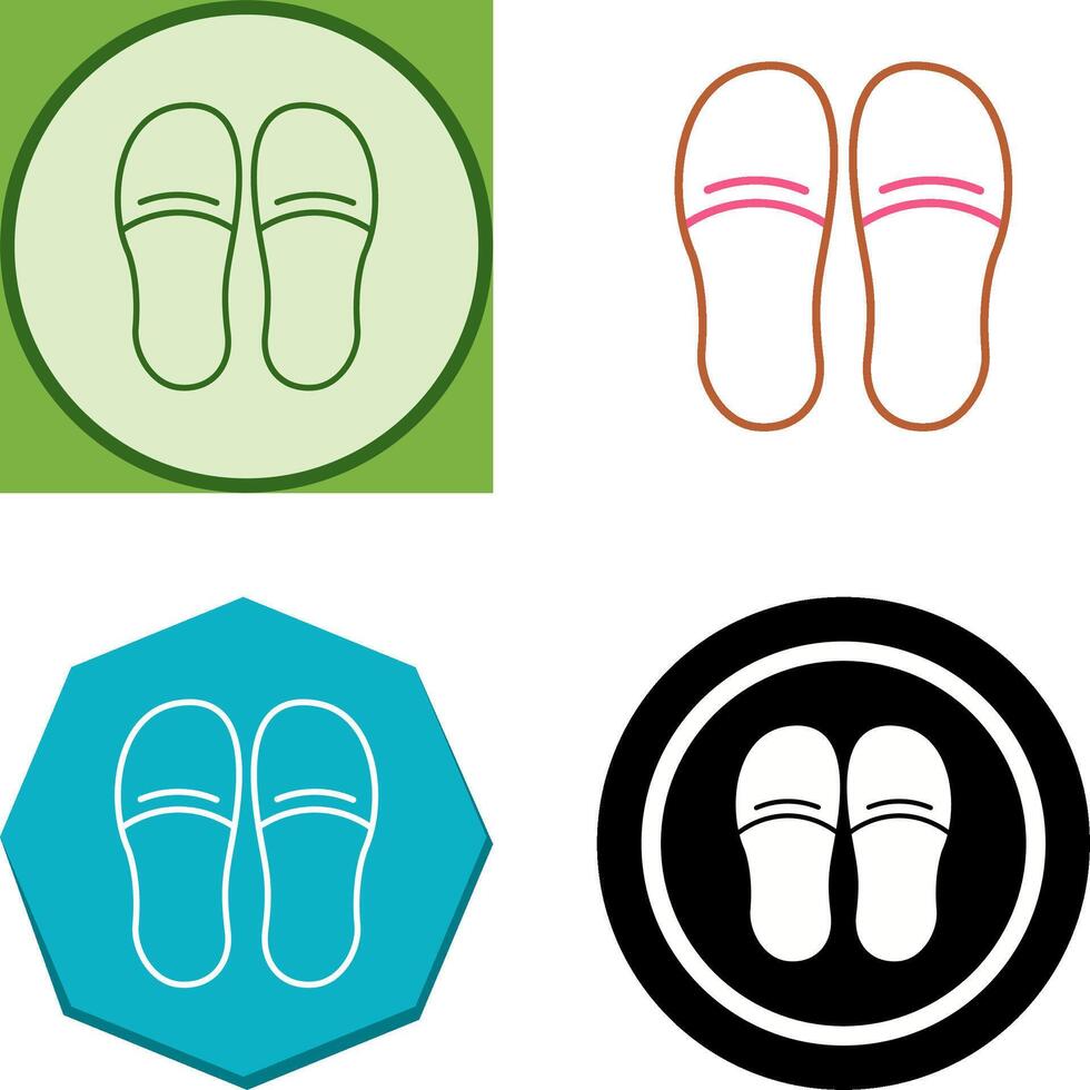Slippers Icon Design vector
