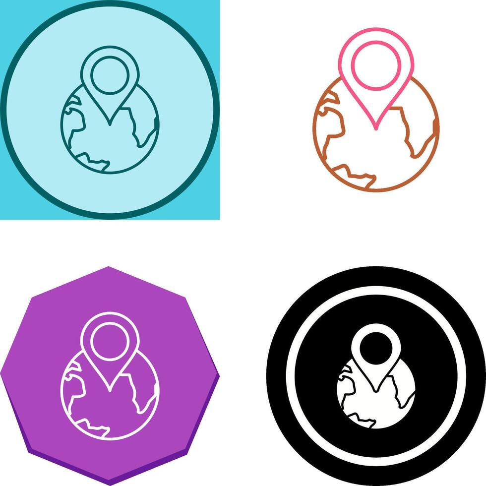 World tour Icon Design vector