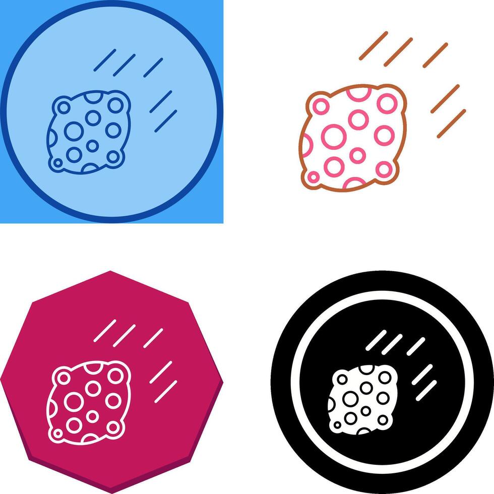 Asteroid Icon Design vector
