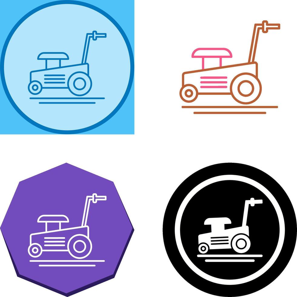 Lawn Mower Icon Design vector