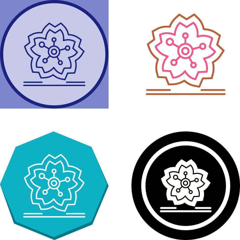 Cherry Blossom Icon Design vector