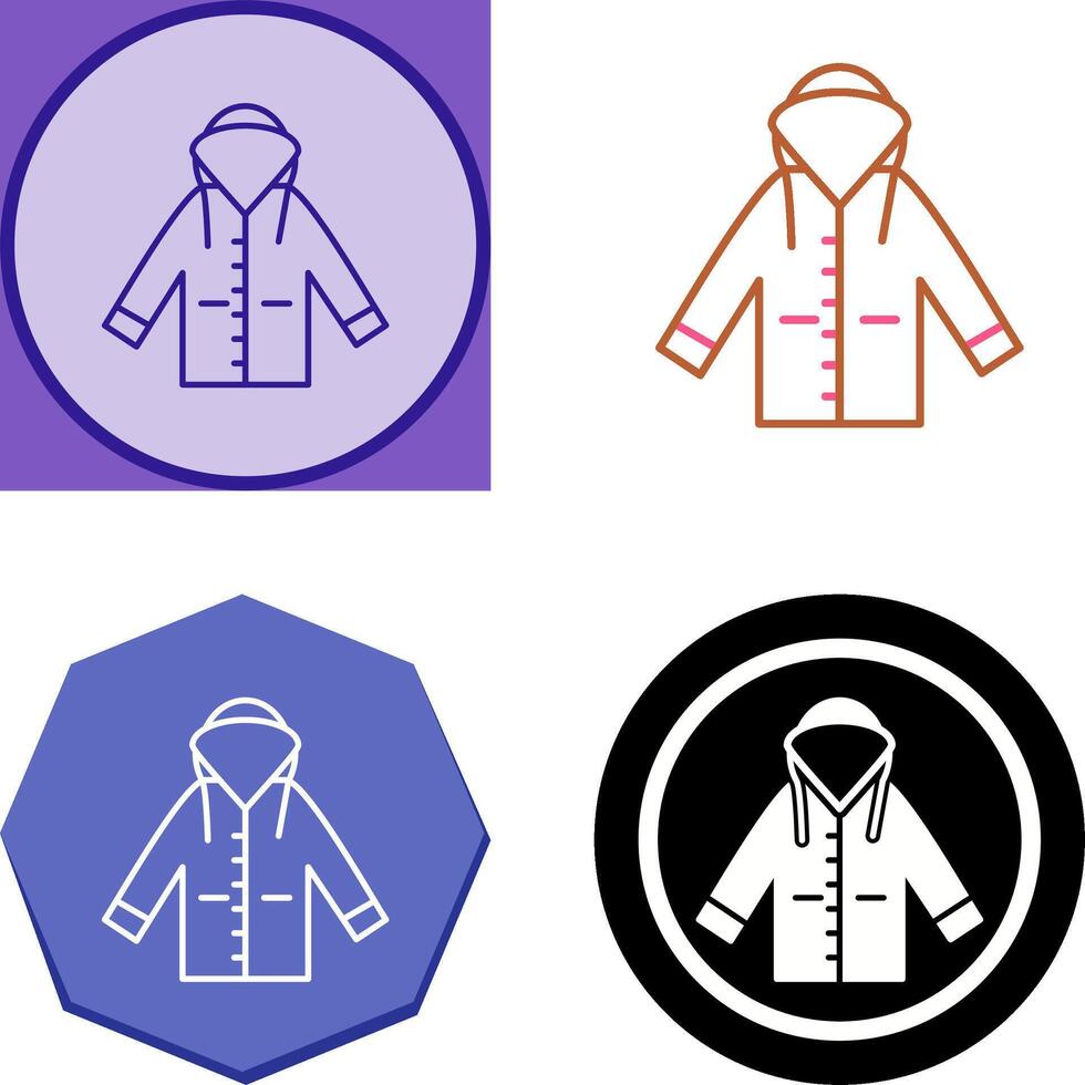 Raincoat Icon Design vector