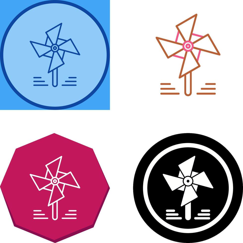 Pinwheel Icon Design vector