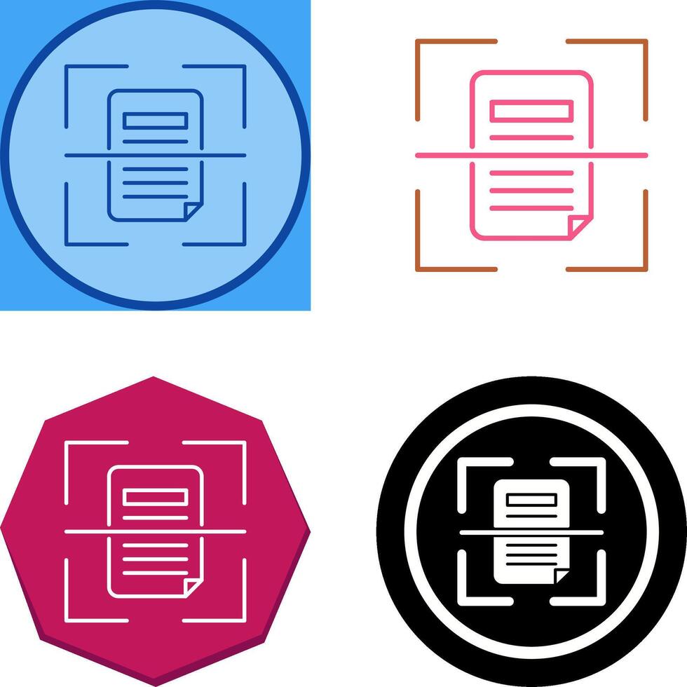 Scan Icon Design vector