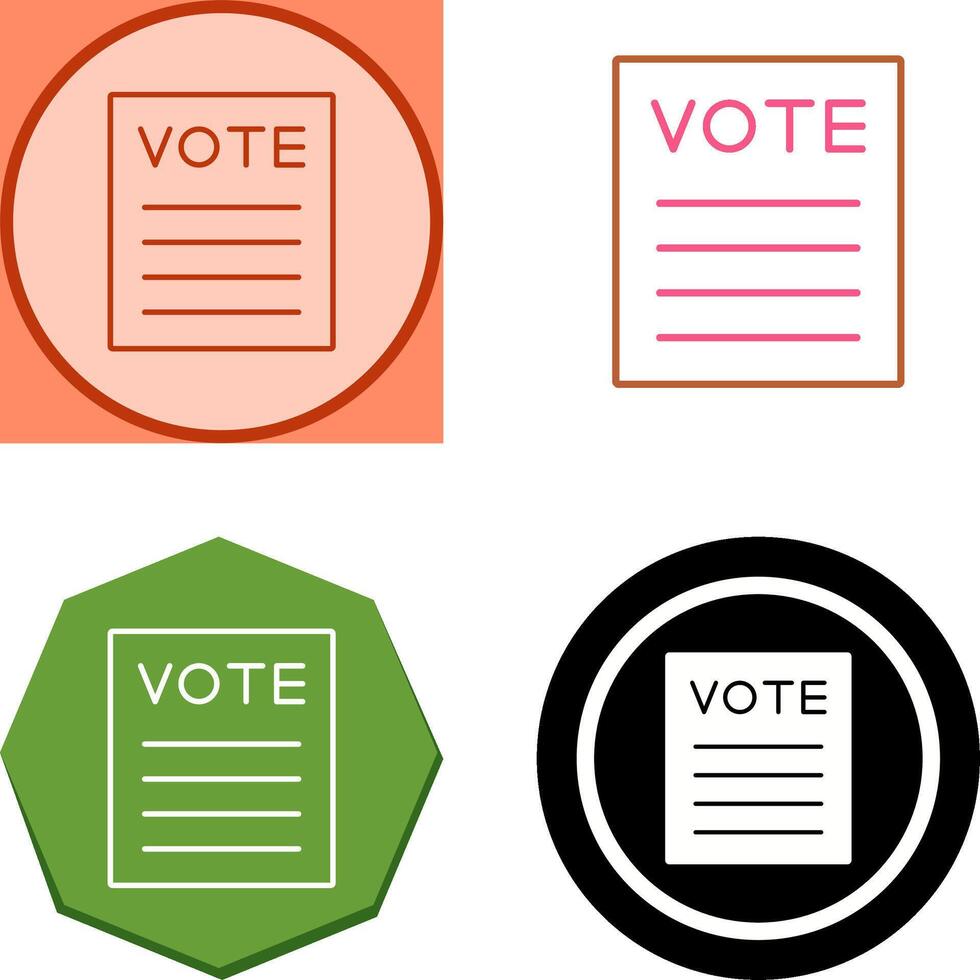 Vote Icon Design vector
