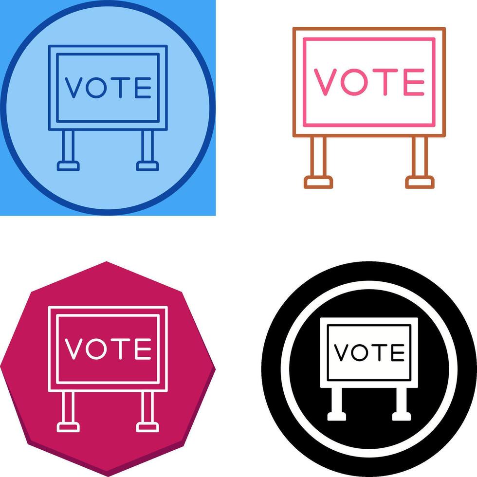 Billboard Icon Design vector