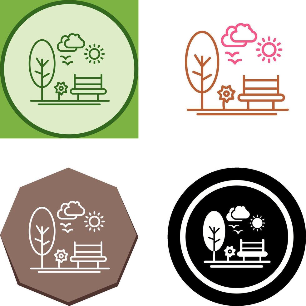 Park Icon Design vector