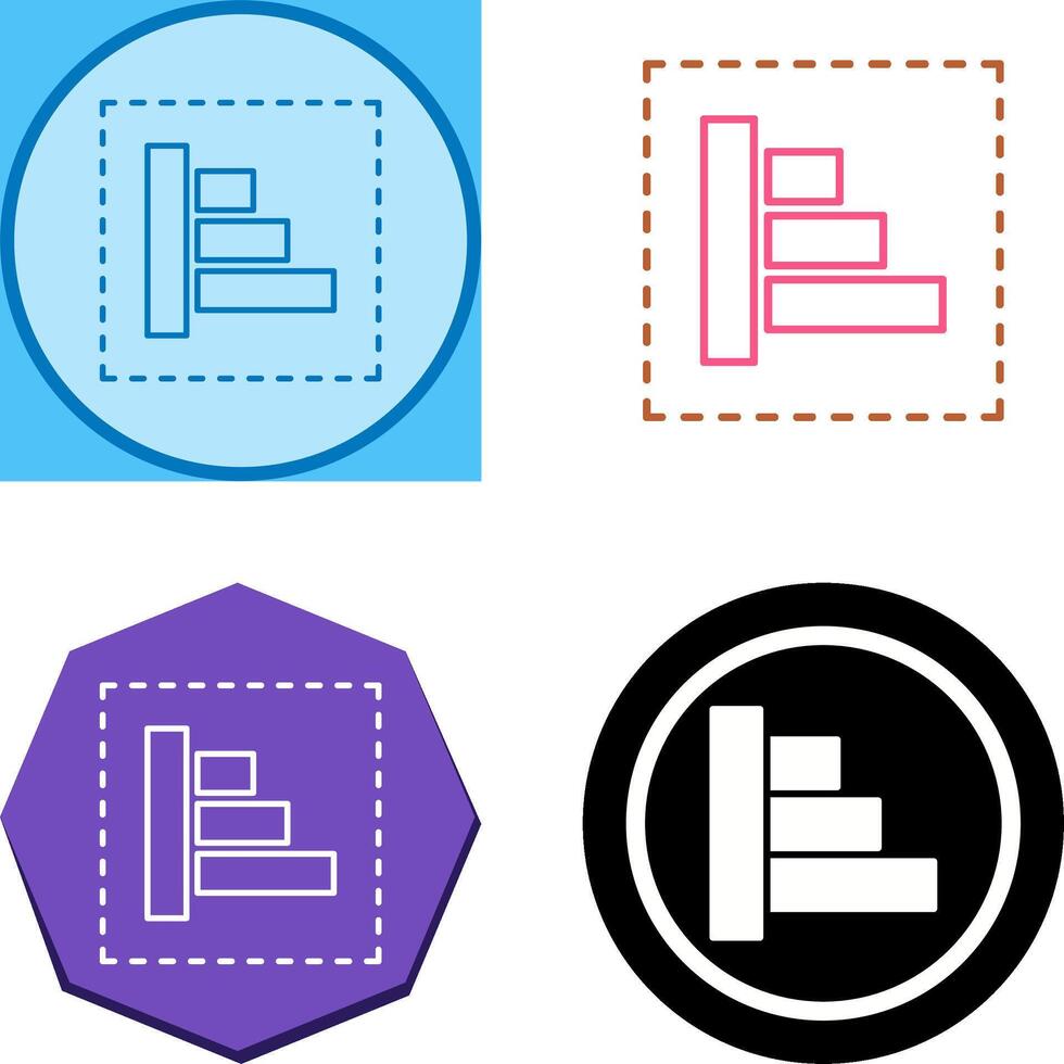 Object Alignment Icon Design vector