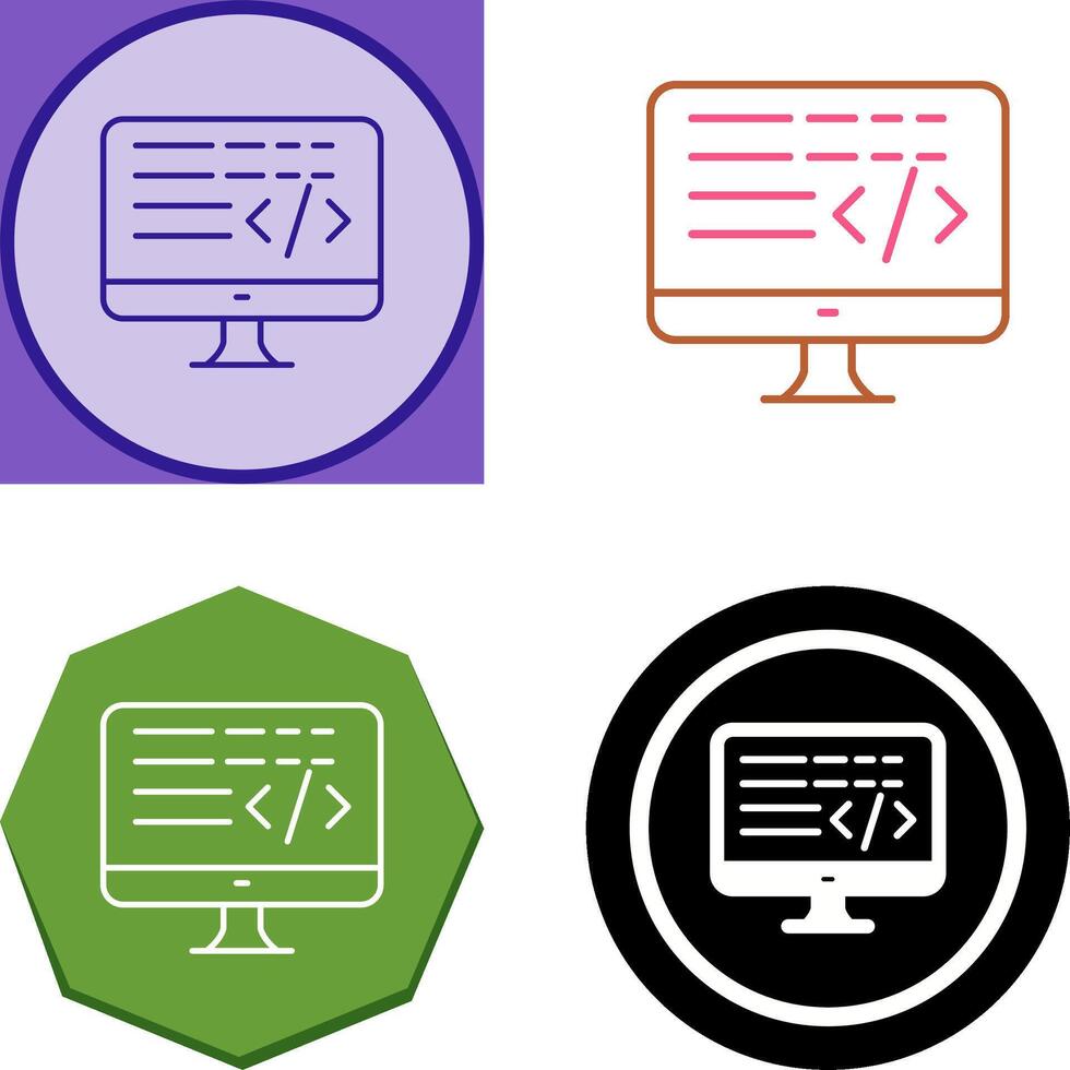 Coding Icon Design vector