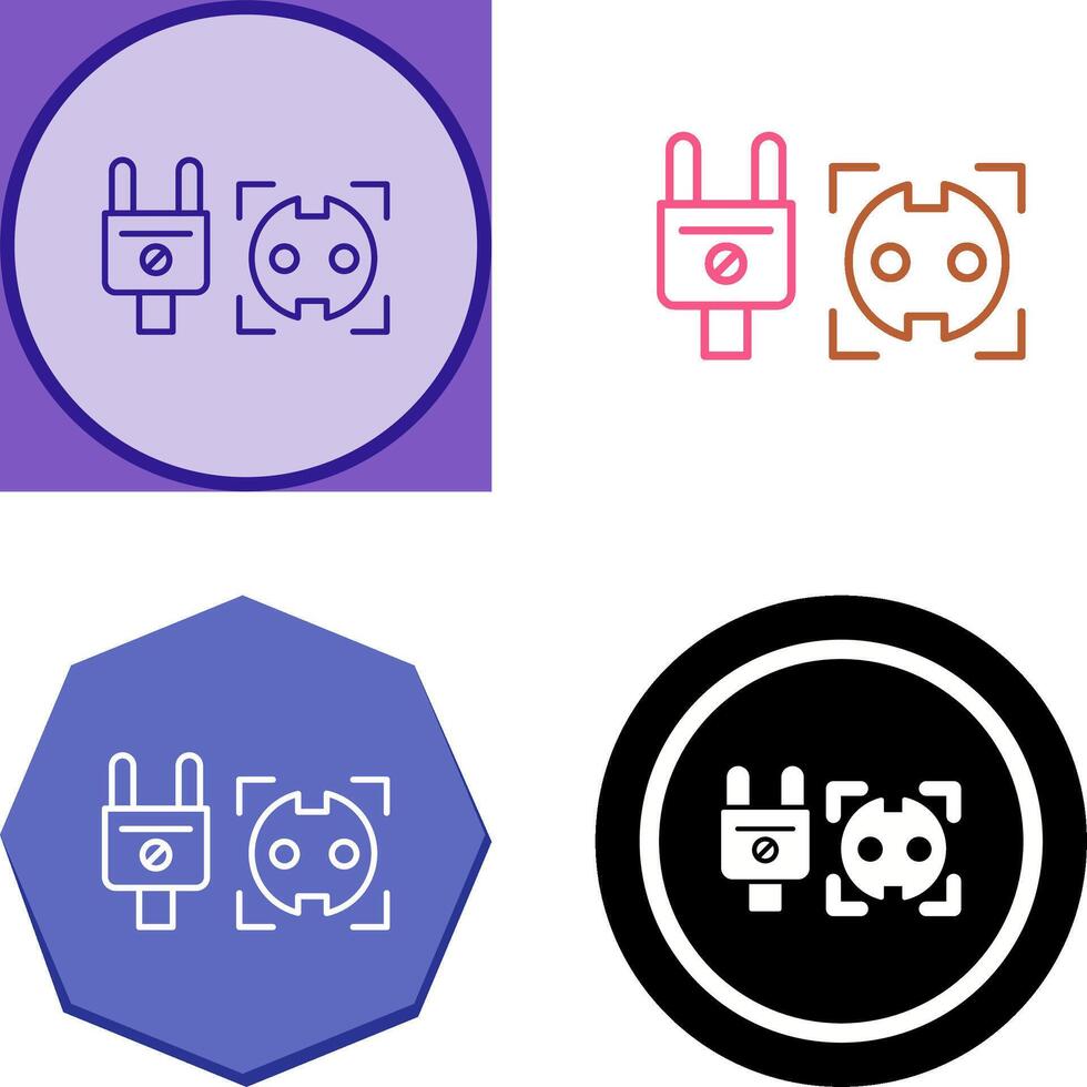 Socket Icon Design vector