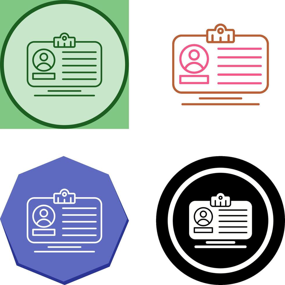 Id Card Icon Design vector