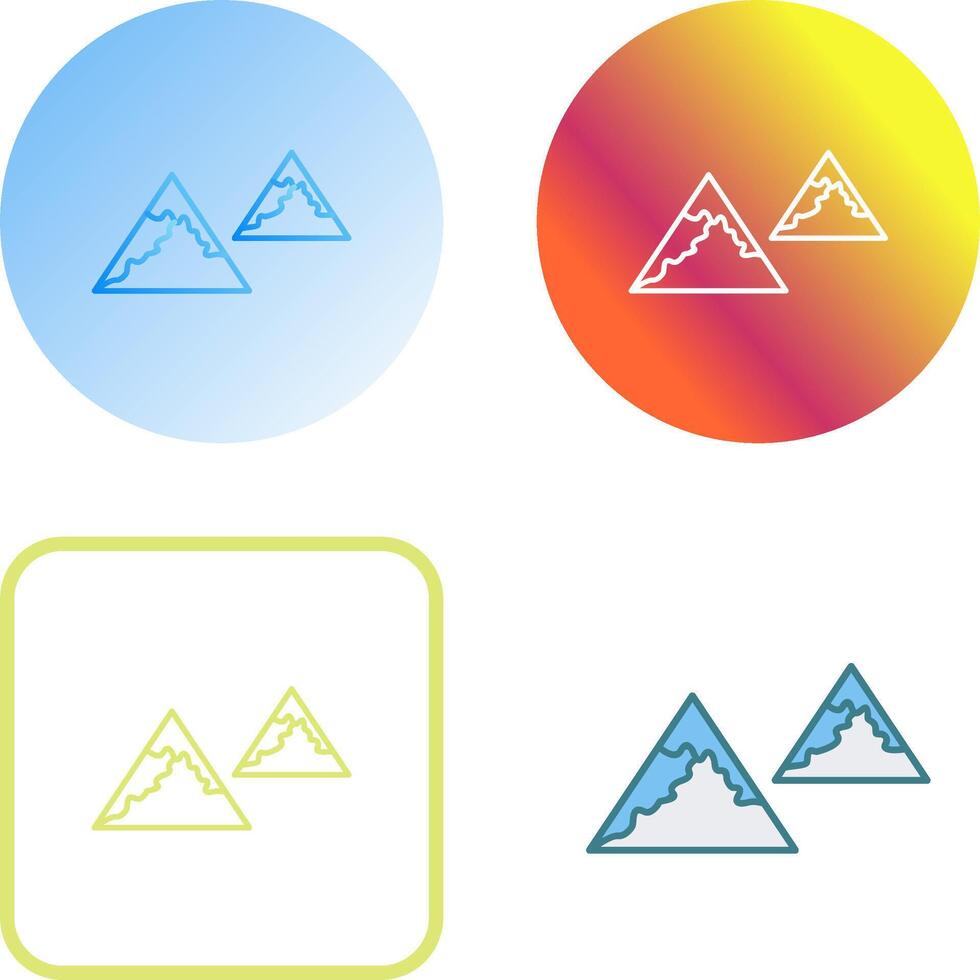 Unique Mountains Icon Design vector