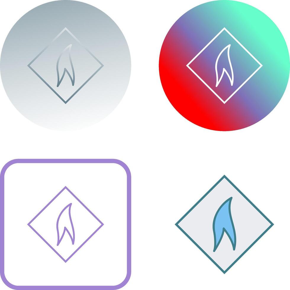 Flammable Material Icon Design vector