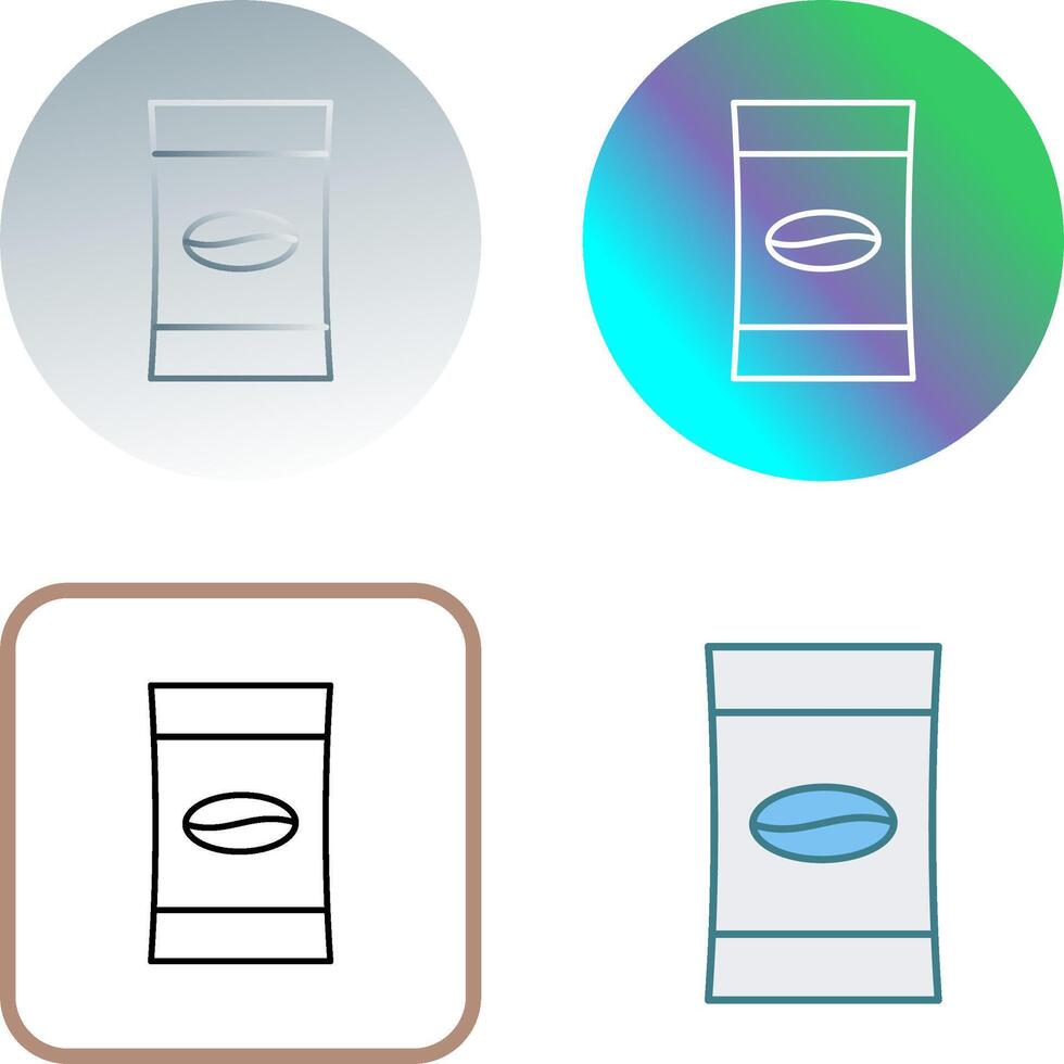 Coffee Packets Icon Design vector