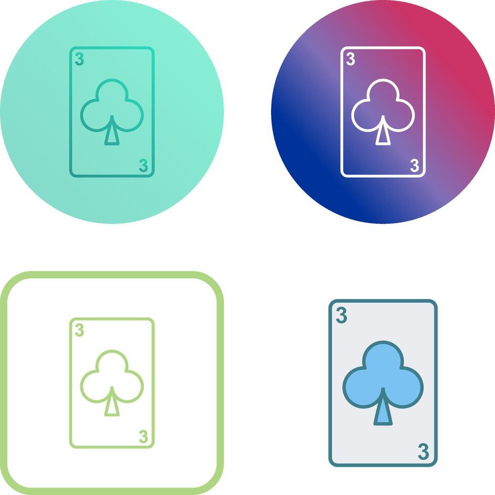 Clubs Card Icon Design vector